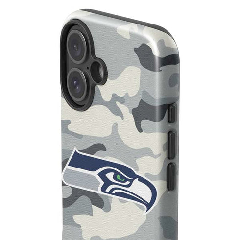 NFL Seattle Seahawks Camo iPhone 16 Plus Impact Case